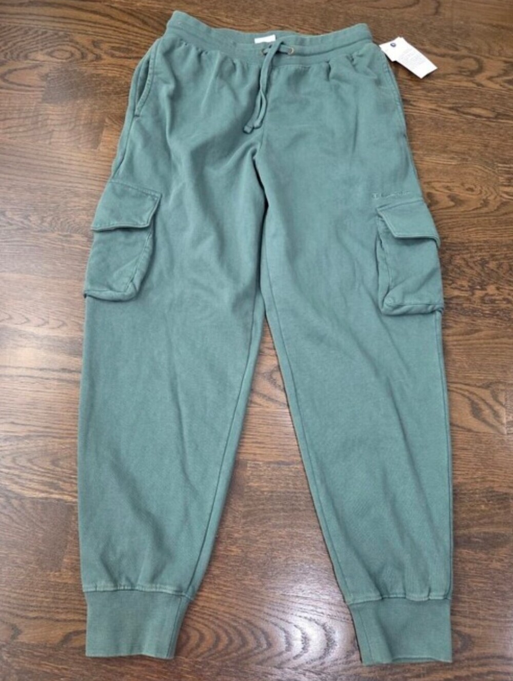 NWT Champion  Solid Forest Green Cargo Sweatpants Sz.S